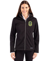 Nashville SC Cutter & Buck Evoke Softshell Recycled Full Zip Womens Jacket Black Front