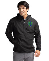 Seattle Sounders FC Cutter & Buck Charter Eco Recycled Mens Anorak Jacket Black Front