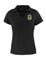 Nashville SC Cutter & Buck Daybreak Eco Recycled Womens V-neck Polo Black Mannequin