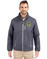 Nashville SC Cutter & Buck Rainier PrimaLoft®  Mens Big and Tall Eco Insulated Puffer Jacket Anthracite Melange Front