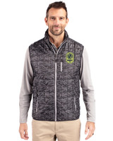 Nashville SC Cutter & Buck Rainier PrimaLoft® Mens Eco Insulated Full Zip Printed Puffer Vest Black Front