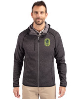 Nashville SC Cutter & Buck Mainsail Full Zip Hooded Mens Jacket Charcoal Heather Front
