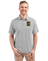 LAFC Cutter & Buck Virtue Eco Pique Botanical Print Recycled Mens Polo Black Front