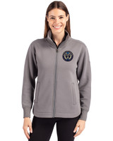 Philadelphia Union Cutter & Buck Roam Epic Versatility Full Zip Recycled Womens Jacket Elemental Grey Front
