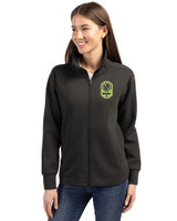 Nashville SC Cutter & Buck Roam Epic Versatility Full Zip Recycled Womens Jacket Black Front