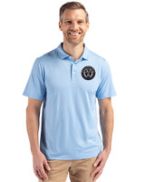 Philadelphia Union Cutter & Buck Coastline Epic Comfort Recycled Mens Polo Atlas Light Blue Front