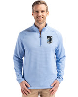 Minnesota United FC Cutter & Buck Peshastin Fleece Recycled Mens Half Zip Pullover Atlas Heather Front
