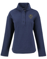Notre Dame Fighting Irish College Football Playoff 2025 Sugar Bowl Champions Cutter & Buck Hunts Point Eco Textured Fleece Recycled Womens Snap Pullover NVBU_MANN_HG 