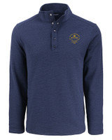 Notre Dame Fighting Irish College Football Playoff 2025 Sugar Bowl Champions Cutter & Buck Hunts Point Eco Textured Fleece Recycled Mens Snap Pullover NVBU_MANN_HG 