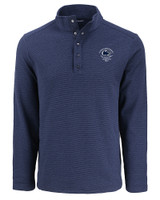 Penn State Nittany Lions College Football Playoff 2024 Fiesta Bowl Champions Cutter & Buck Hunts Point Eco Textured Fleece Recycled Mens Snap Pullover NVBU_MANN_HG 