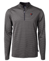 Texas Tech Red Raiders College Vault- Cutter & Buck Virtue Eco Pique Micro Stripe Recycled Mens Quarter Zip BLEG_MANN_HG 