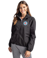 Chicago Fire FC Cutter & Buck Charter Eco Recycled Womens Full-Zip Jacket Black Front