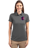 St. Louis City SC Cutter & Buck Advantage Eco Tri-Blend Pique Womens Polo Elemental Grey Front