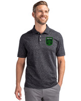 Austin FC - Cutter & Buck Advantage Tri-Blend Space Dye Mens Polo Dark Black Front