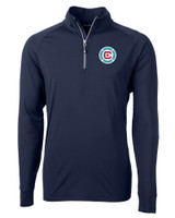 Chicago Fire FC Cutter & Buck Adapt Eco Knit Stretch Recycled Mens Quarter Zip Pullover NVBU_MANN_HG 1
