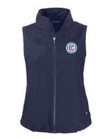 Chicago Fire FC Cutter & Buck Charter Eco Recycled Full-Zip Womens Vest NVBU_MANN_HG 1