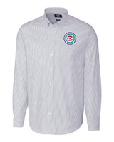 Chicago Fire FC Cutter & Buck Stretch Oxford Stripe Mens Big and Tall Long Sleeve Dress Shirt LTB_MANN_HG 1