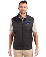 CF Montréal Cutter & Buck Stealth Hybrid Quilted Mens Big and Tall Windbreaker Vest Black Front