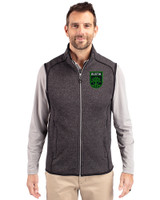 Austin FC - Cutter & Buck Mainsail Sweater-Knit Mens Full Zip Vest Charcoal Heather Front