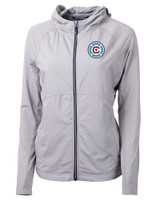 Chicago Fire FC Cutter & Buck Adapt Eco Knit Hybrid Recycled Womens Full Zip Jacket POL_MANN_HG 1