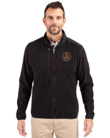 Atlanta United FC - Cutter & Buck Cascade Eco Fleece Mens Full Zip Jacket Black Front