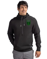 Austin FC - Cutter & Buck Roam Epic Versatility Half Zip Recycled Mens Hooded Pullover Black Front