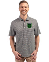 Austin FC - Cutter & Buck Forge Eco Double Stripe Stretch Recycled Mens Big &Tall Polo Black/White Front