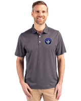 CF Montréal Cutter & Buck Pike Eco Symmetry Print Stretch Recycled Mens Polo Black/White Front