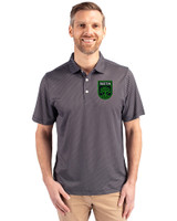 Austin FC - Cutter & Buck Pike Recycled Symmetry Print Mens Polo Black/White Front