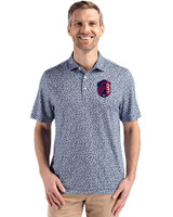 St. Louis City SC Cutter & Buck Pike Eco Flora Print Recycled Mens Big & Tall Polo Navy Blue Front