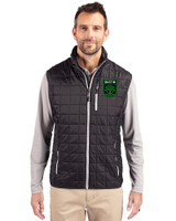 Austin FC - Cutter & Buck Rainier PrimaLoft® Mens Big and Tall Eco Insulated Full Zip Puffer Vest Black Front