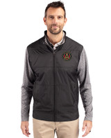 Atlanta United FC - Cutter & Buck Stealth Hybrid Quilted Mens Full Zip Windbreaker Jacket Black Front