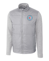 Chicago Fire FC Cutter & Buck Stealth Hybrid Quilted Mens Full Zip Windbreaker Jacket POL_MANN_HG 1