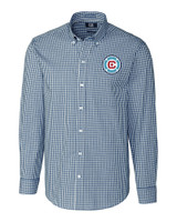 Chicago Fire FC Cutter & Buck Easy Care Stretch Gingham Mens Big and Tall Long Sleeve Dress Shirt LYN_MANN_HG 1