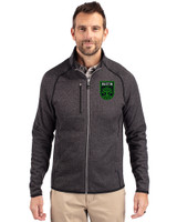 Austin FC - Cutter & Buck Mainsail Sweater-Knit Mens Full Zip Jacket Charcoal Heather Front