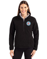 Chicago Fire FC Cutter & Buck Cascade Eco Fleece Womens Pullover Jacket Black Front