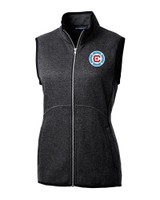 Chicago Fire FC Cutter & Buck Mainsail Sweater Knit Womens Full Zip Vest CCH_MANN_HG 1