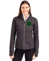 Austin FC - Cutter & Buck Mainsail Sweater-Knit Womens Full Zip Jacket Charcoal Heather Front