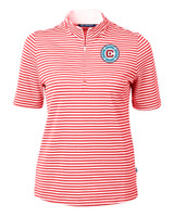 Chicago Fire FC Cutter & Buck Virtue Eco Pique Stripe Recycled Womens Top RD_MANN_HG 1