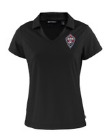 Colorado Rapids Cutter & Buck Daybreak Eco Recycled Womens V-neck Polo Black Mannequin