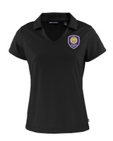 Orlando City SC Cutter & Buck Daybreak Eco Recycled Womens V-neck Polo Black Mannequin