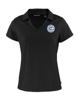 Chicago Fire FC Cutter & Buck Daybreak Eco Recycled Womens V-neck Polo Black Mannequin