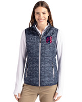St. Louis City SC Cutter & Buck Rainier PrimaLoft® Womens Eco Insulated Full Zip Printed Puffer Vest Dark Navy Front