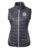 Chicago Fire FC Cutter & Buck Rainier PrimaLoft® Womens Eco Insulated Full Zip Printed Puffer Vest BL_MANN_HG 1