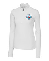 Chicago Fire FC Cutter & Buck Traverse Stretch Eco Quarter Zip Womens Pullover WH_MANN_HG 1
