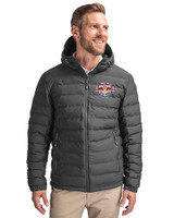 New York Red Bulls Cutter & Buck Mission Ridge Repreve® Eco Insulated Mens Puffer Jacket Elemental Grey Front