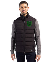 Austin FC - Cutter & Buck Evoke Hybrid Softshell Recycled Mens Full Zip Vest Black Front