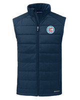 Chicago Fire FC Cutter & Buck Evoke Hybrid Eco Softshell Recycled Mens Full Zip Vest NVBU_MANN_HG 1