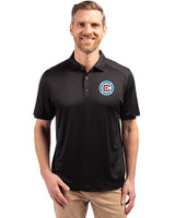 Chicago Fire FC Cutter & Buck Forge Eco Stretch Recycled Mens Polo Black Front