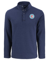 Chicago Fire FC Cutter & Buck Hunts Point Eco Textured Fleece Recycled Mens Snap Pullover NVBU_MANN_HG 1